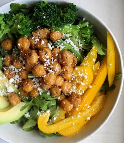 Crispy Garlic Chickpeas