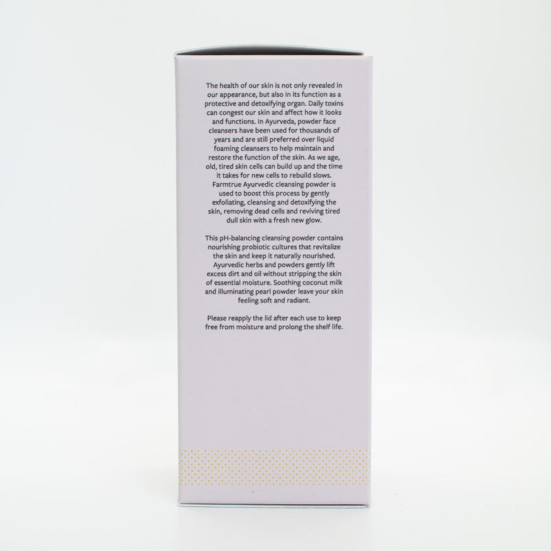Ayurvedic Face Cleansing Powder: Probiotic + Pearl Farmtrue